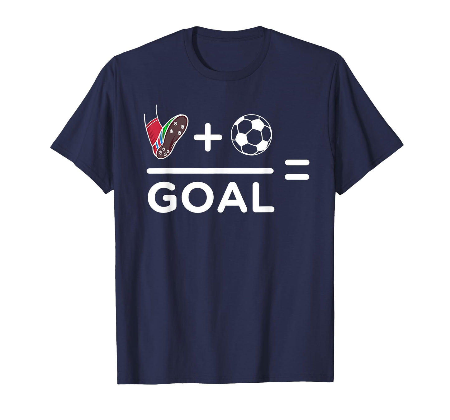 Funny Soccer Player Math Goal Lover Humor Boys Girls Outfit T-Shirt