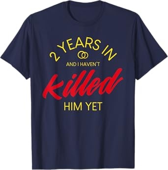 2nd Wedding Anniversary Gifts for Her tshirt 2nd Year Annive T-Shirt