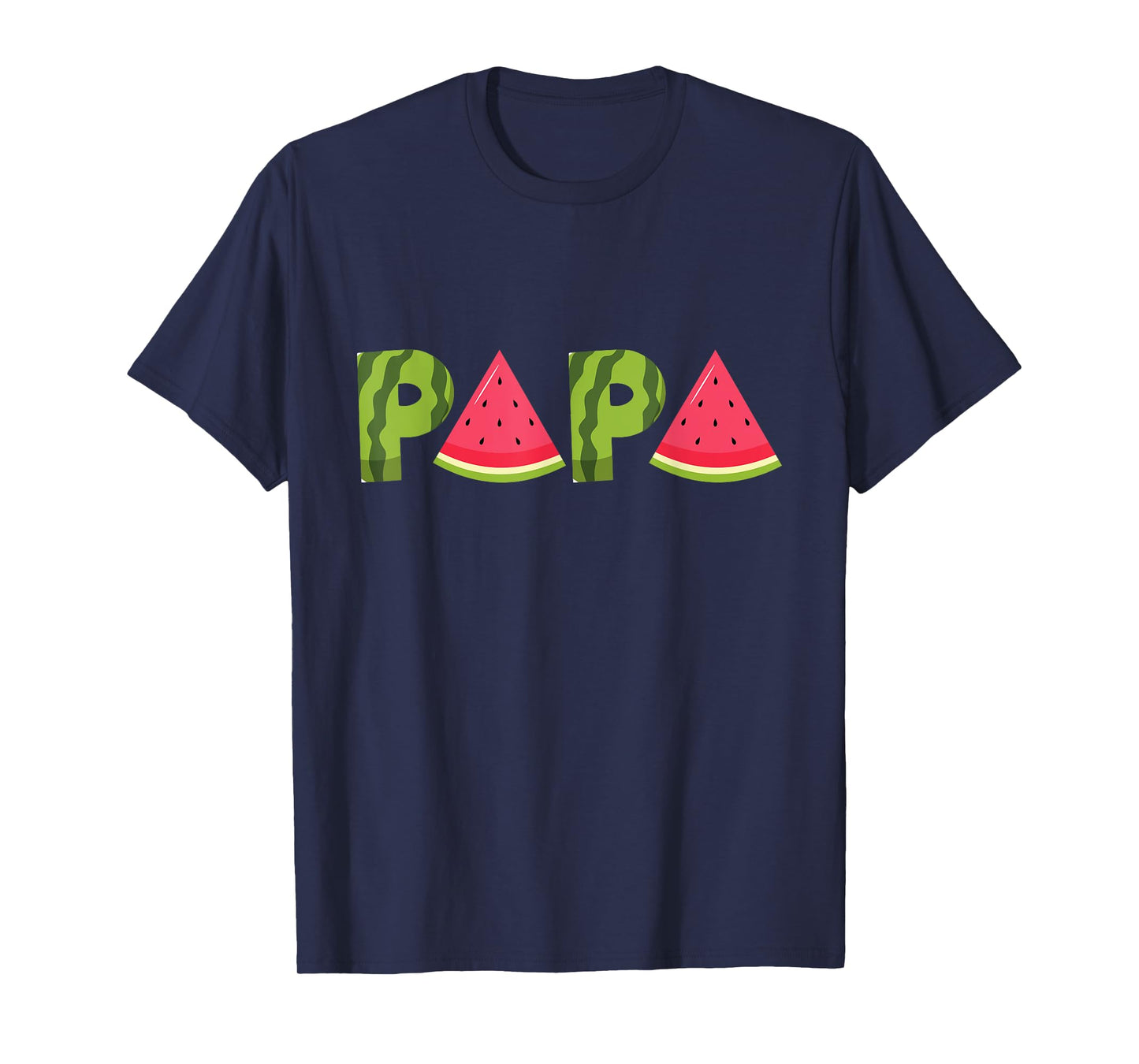 Papa Watermelon Funny Summer Fruit Dad Cool Father's Day T-Shirt