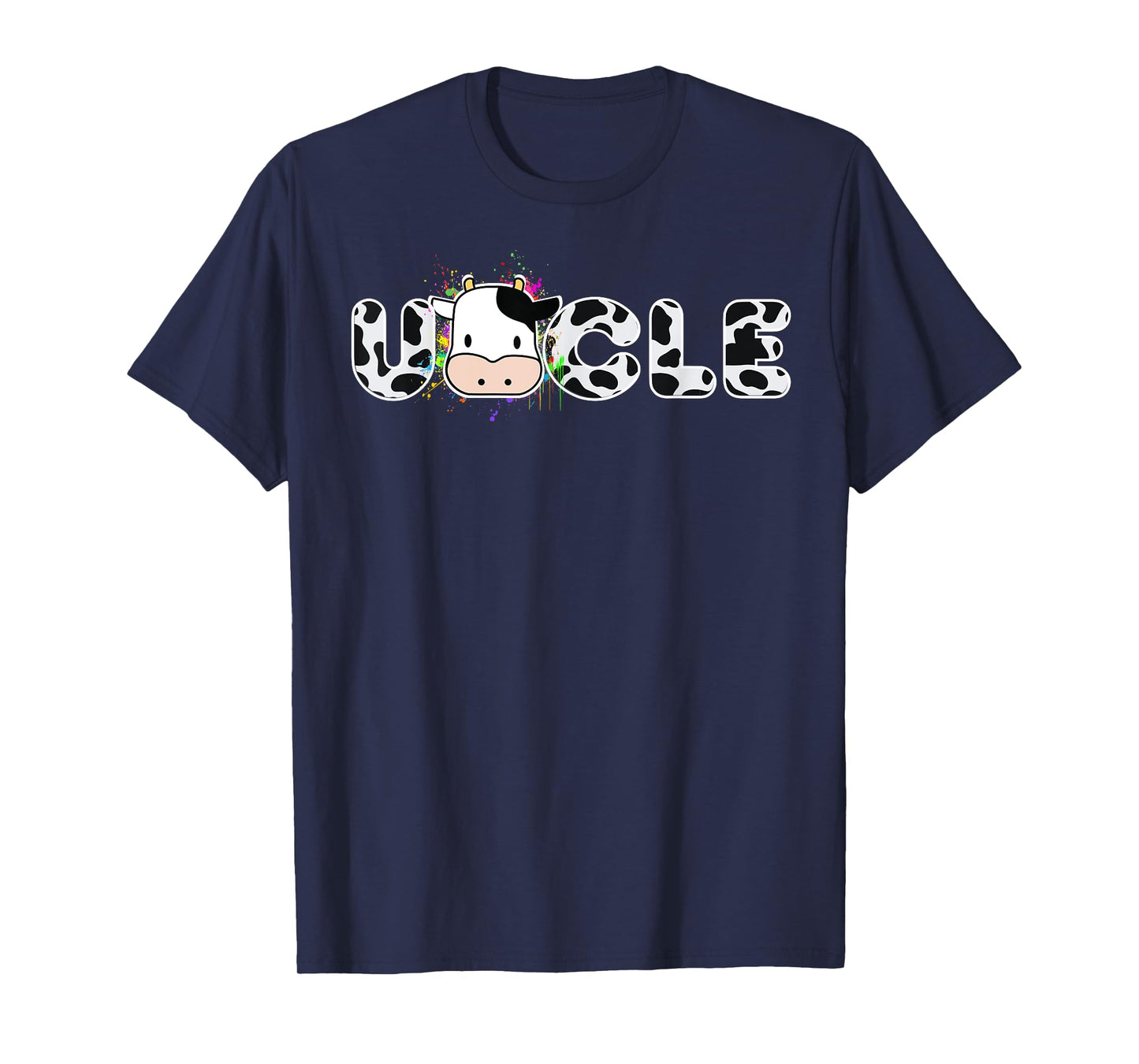 Cow Uncle Birthday Farm Animals Uncle Cow Farm Birthday T-Shirt