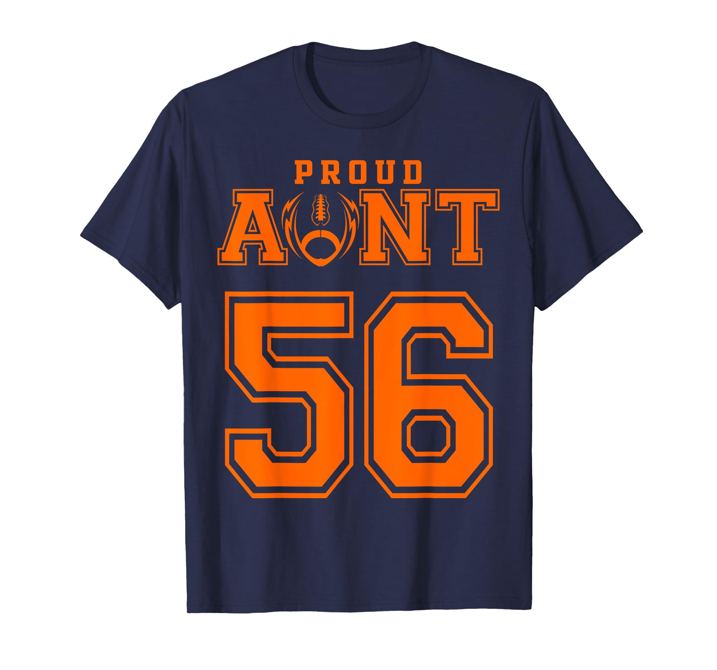 Custom Proud Football Aunt Number 56 OR T-Shirt