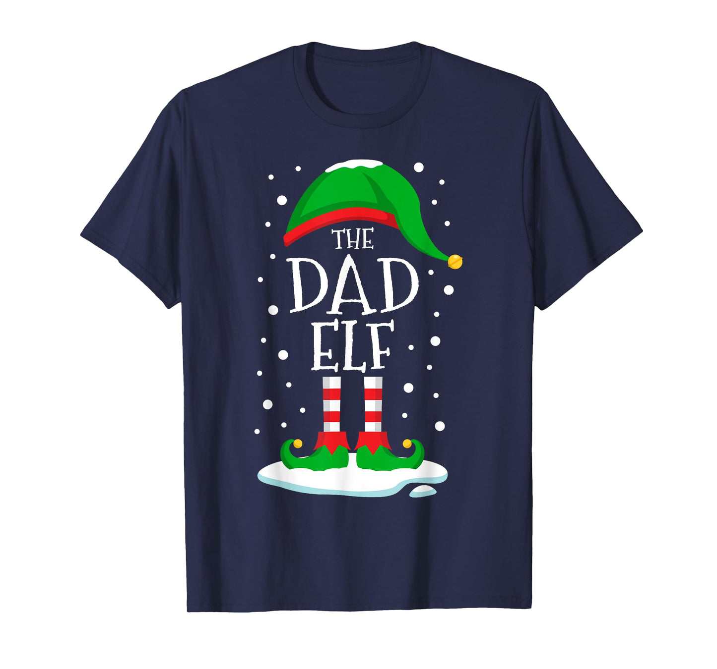 The Dad Elf Christmas Family Matching Xmas Daddy Funny T-Shirt