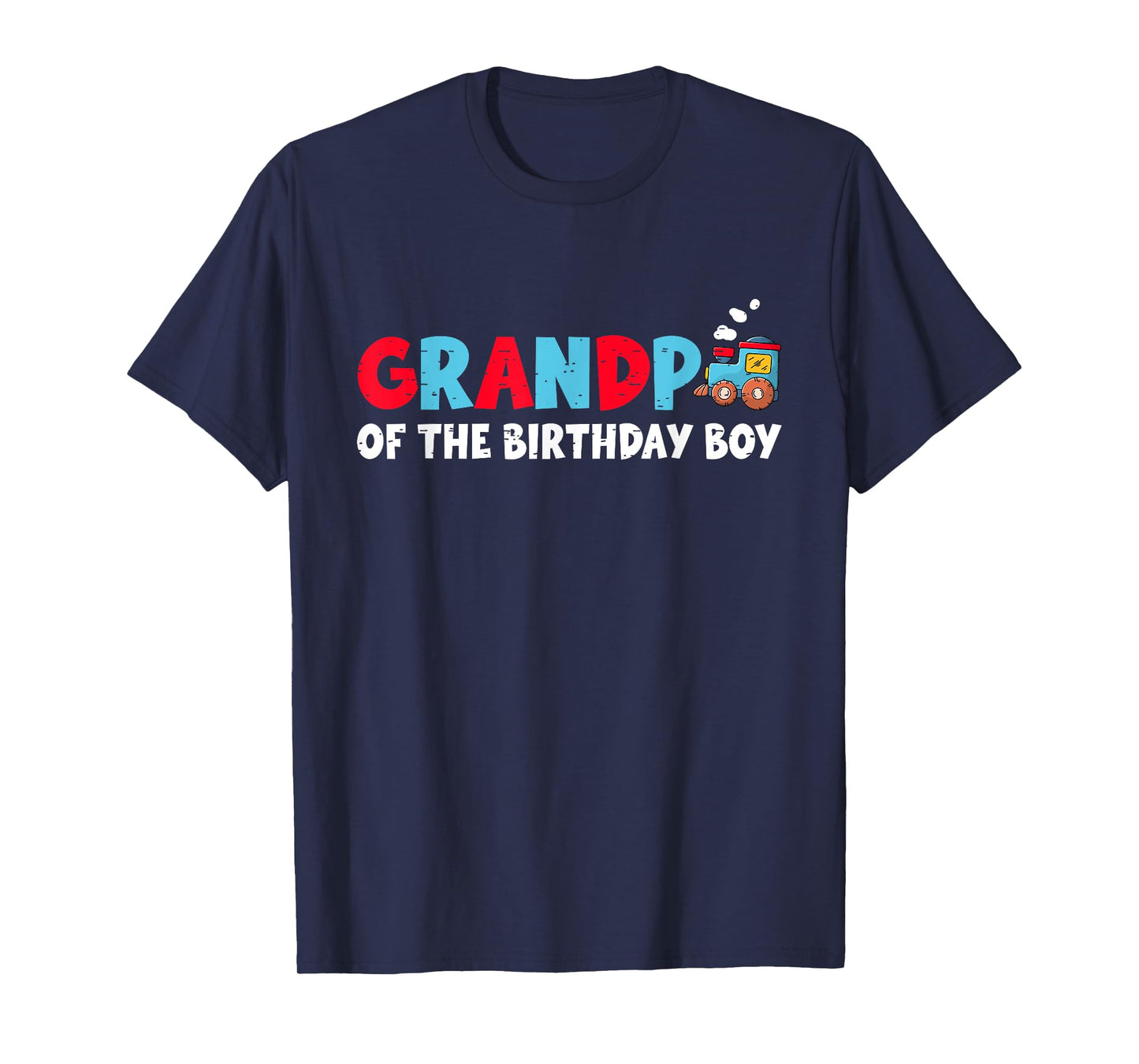 Grandpa Of The Birthday Kid Chugga Train Family Matching T-Shirt