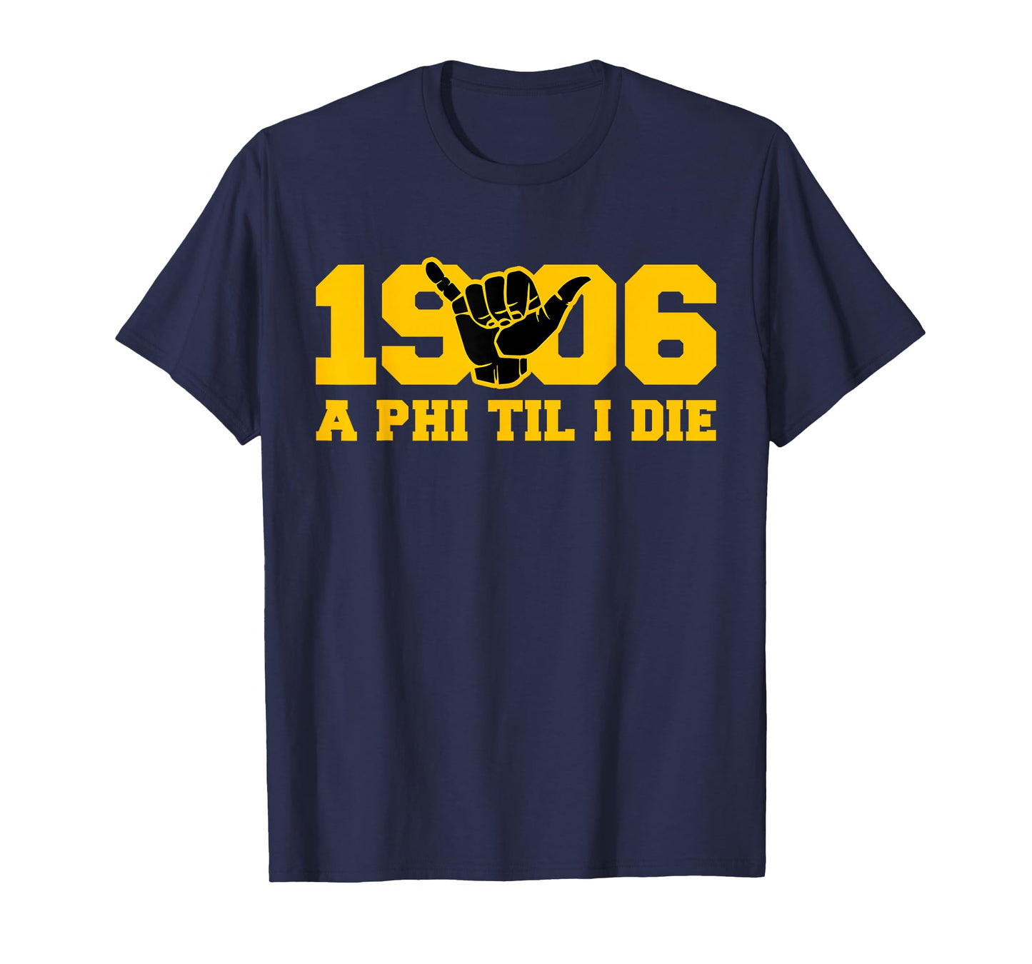 Mens Alpha African 1906 Fraternity Hand Sign T-Shirt