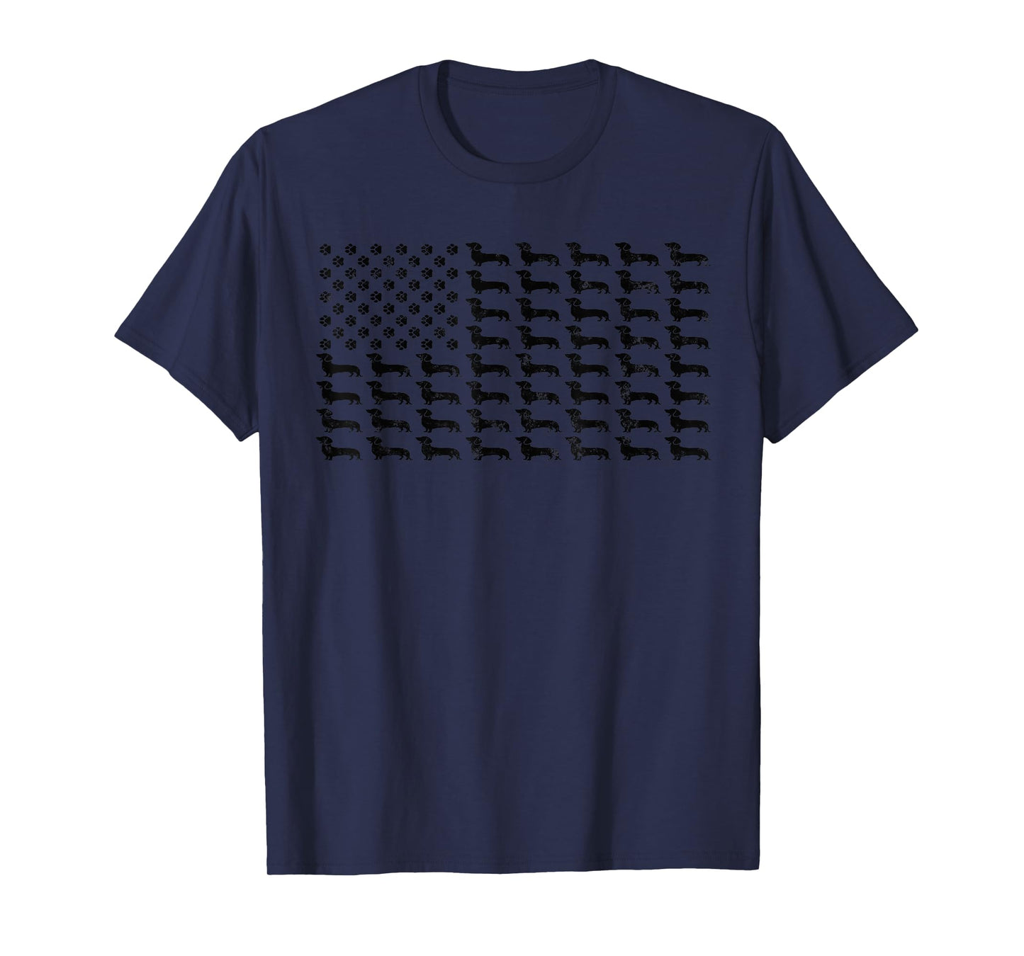 American Flag Dachshund Dog Paw Lover Patriotic 4th Of July T-Shirt for Women Men