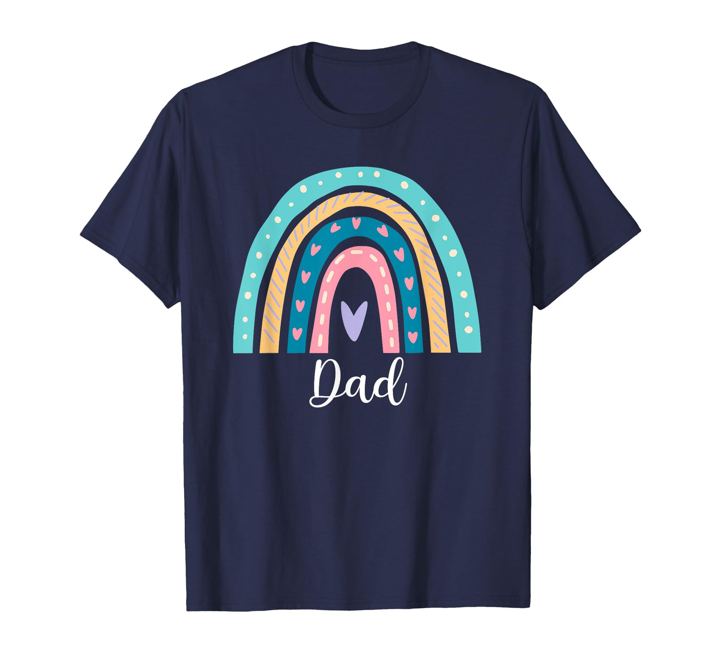 Dad Boho Rainbow Family Matching Birthday Father's day T-Shirt
