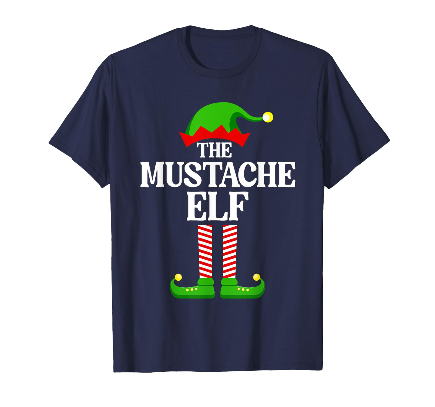 Mustache Elf Family Matching Group Funny Christmas T-Shirt