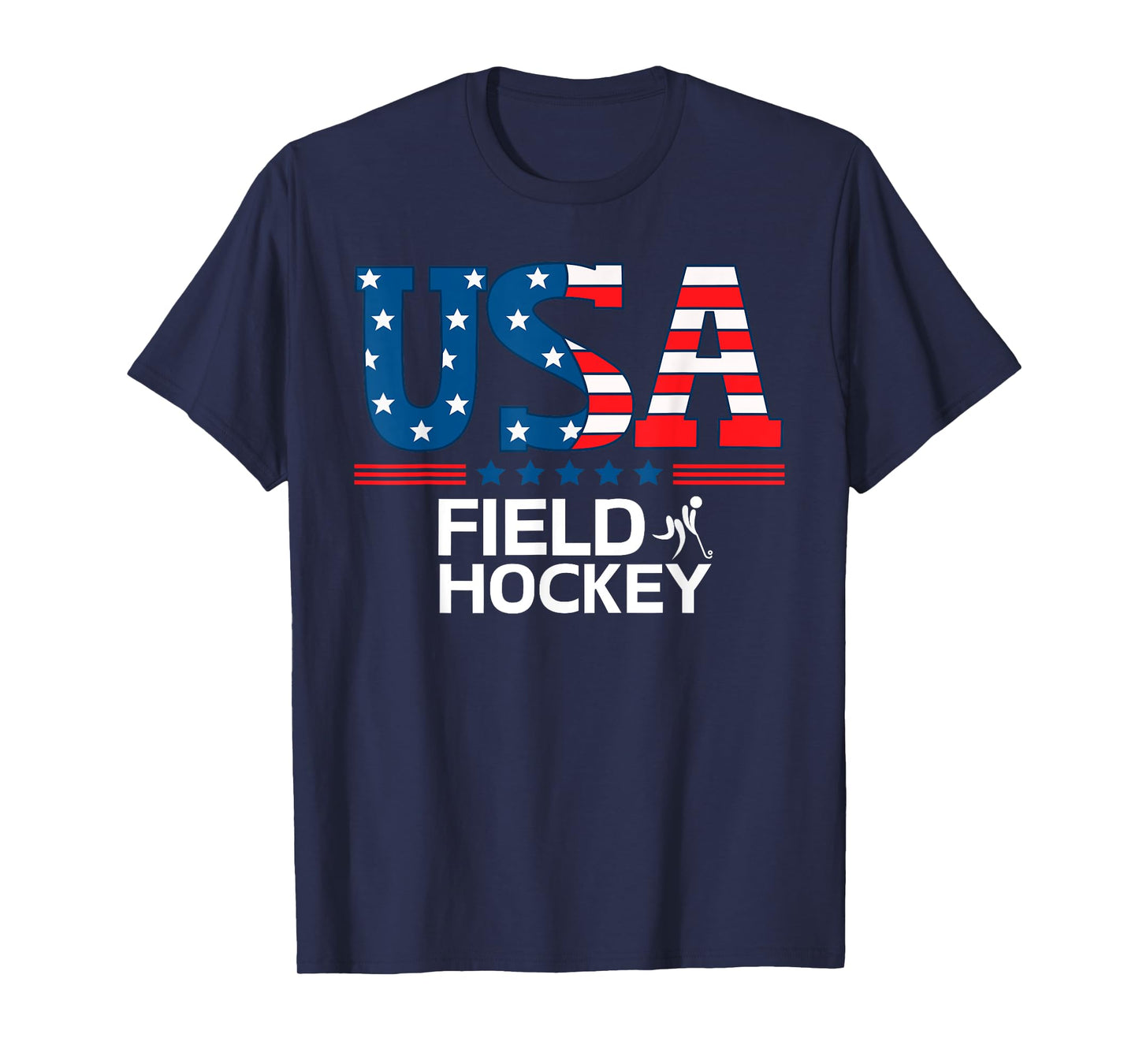 United States Flag Field Hockey USA Team Sport Field Hockey T-Shirt