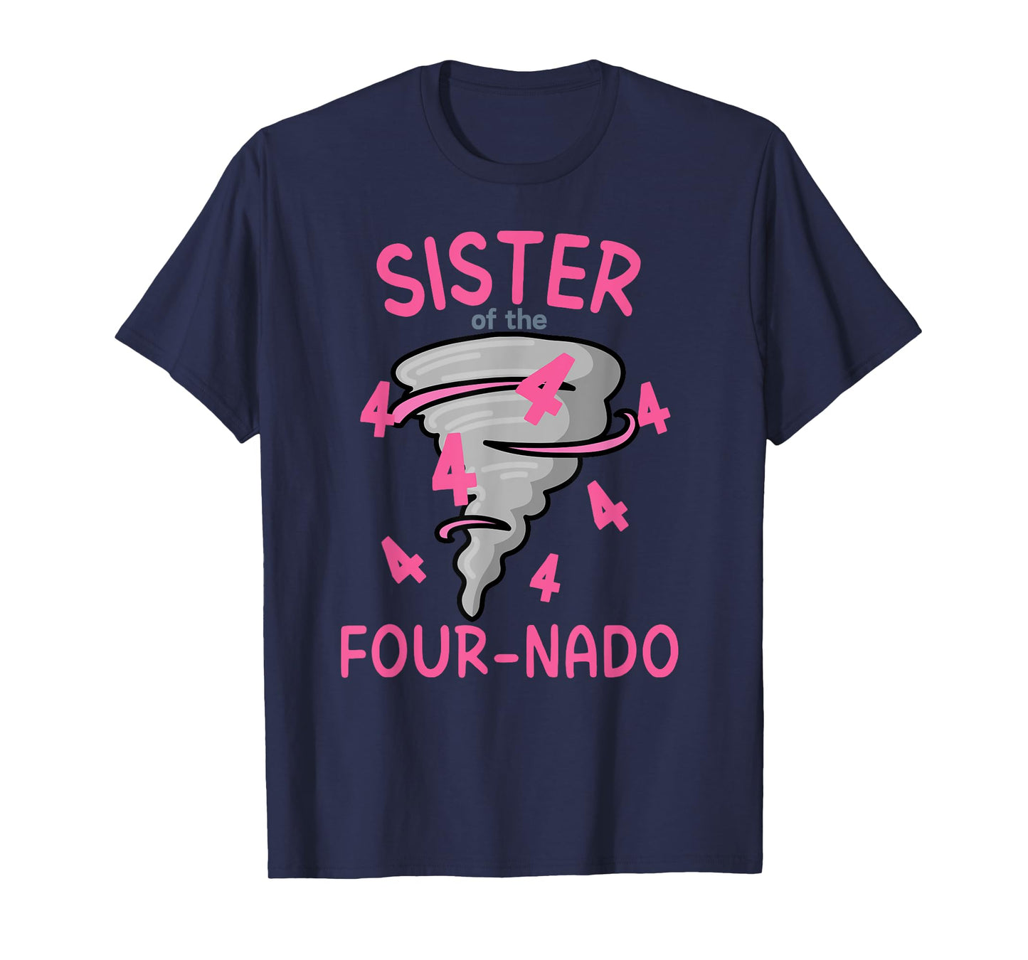 Sister of The Four-Nado Storm TorNado 4th Birthday Girl Kids T-Shirt