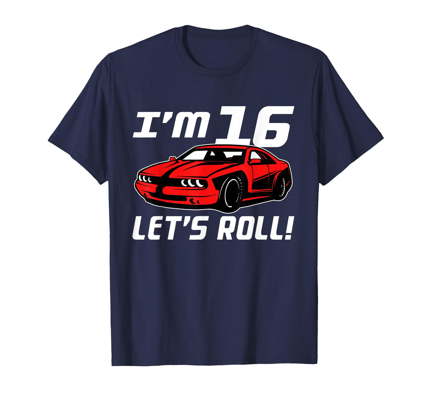 Funny 16th Birthday Gift Race Car Driver Boys 16 Years Old T-Shirt