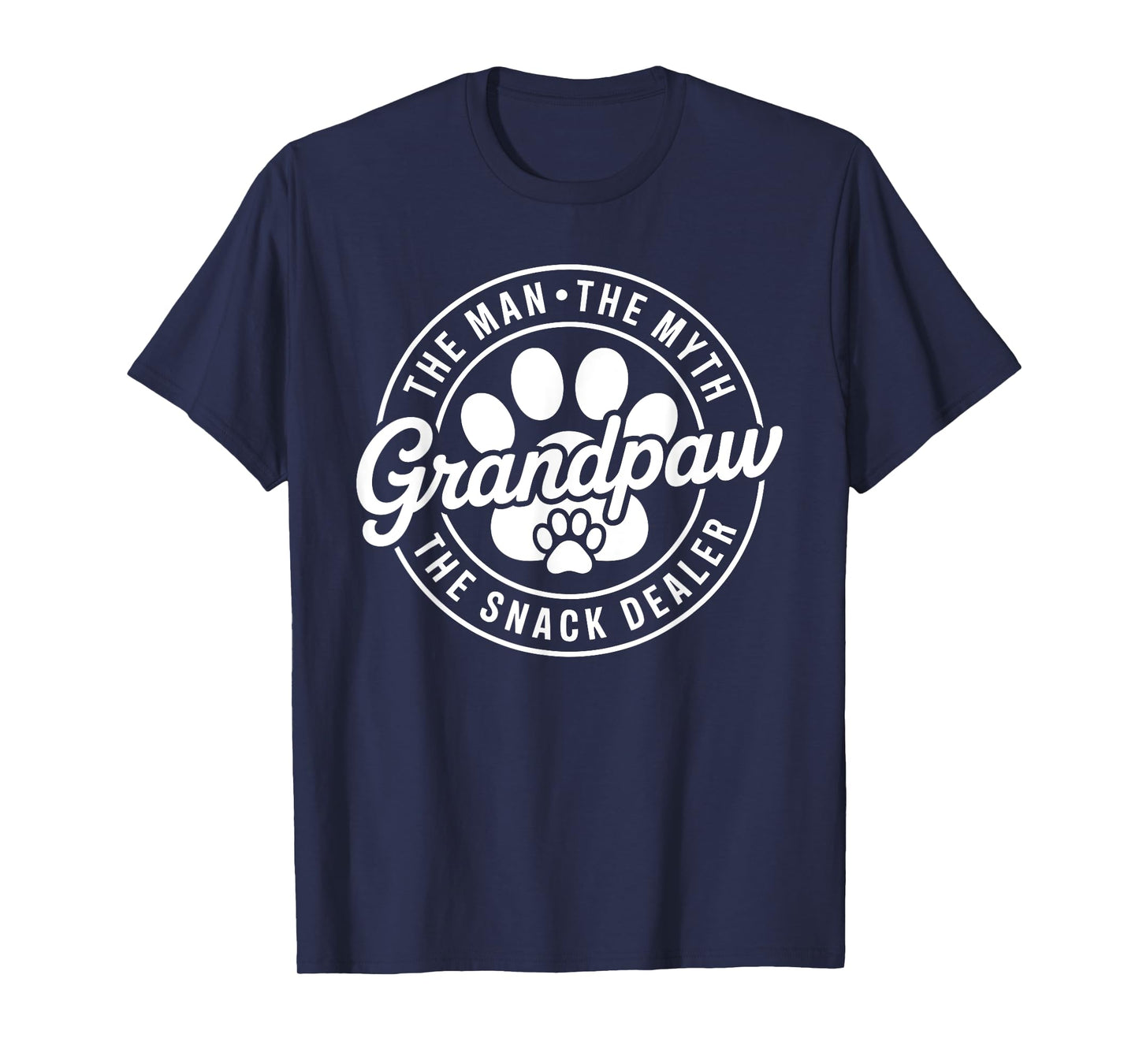 Grandpaw The Myth The Snack Dealer Fathers Day Dog Grandpa T-Shirt