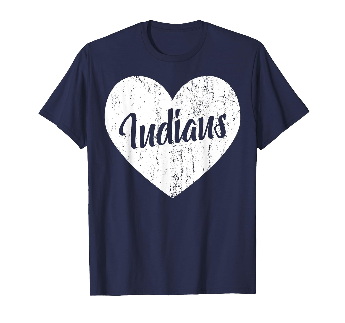Indians School Sports Fan Team Spirit Mascot Heart Gift T-Shirt