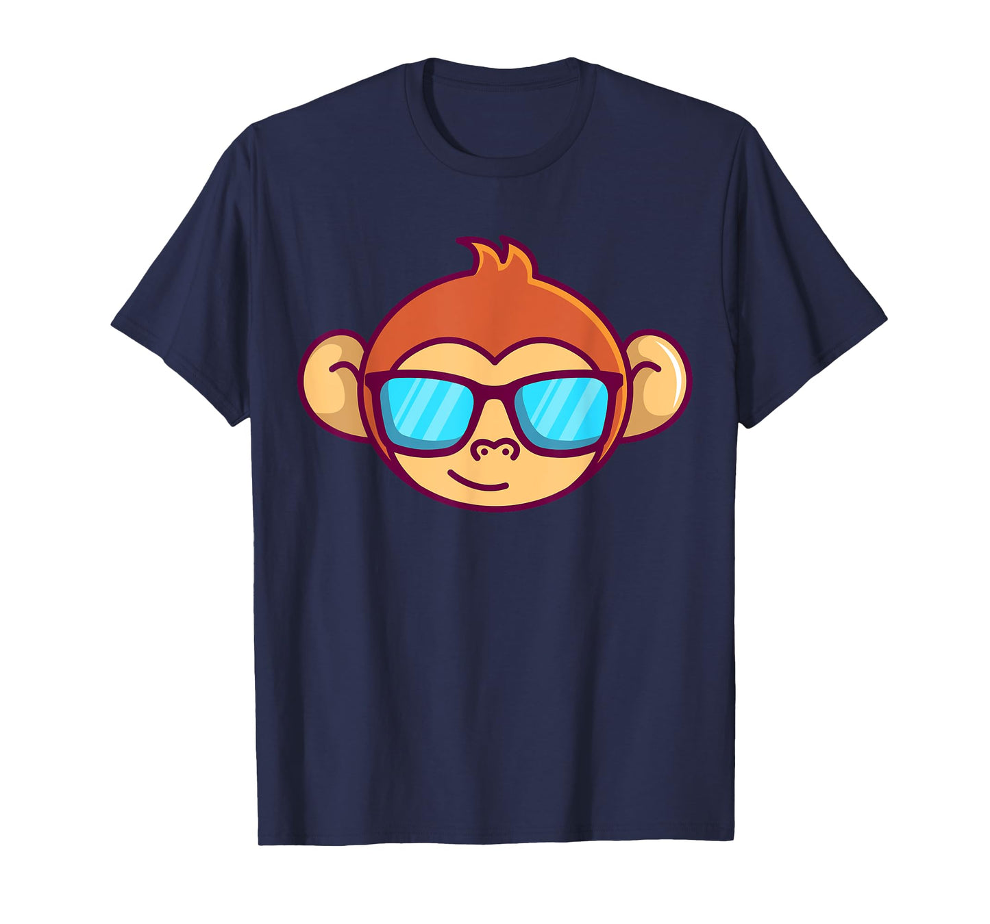 Cute Monkey With Sunglasses For Kids Who Love Monkeys T-Shirt