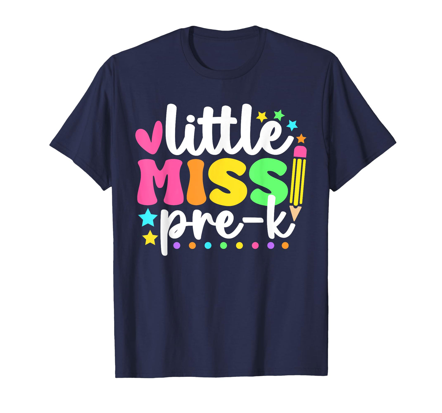 Little Miss Pre-k Back To School Teachers Students Kids T-Shirt