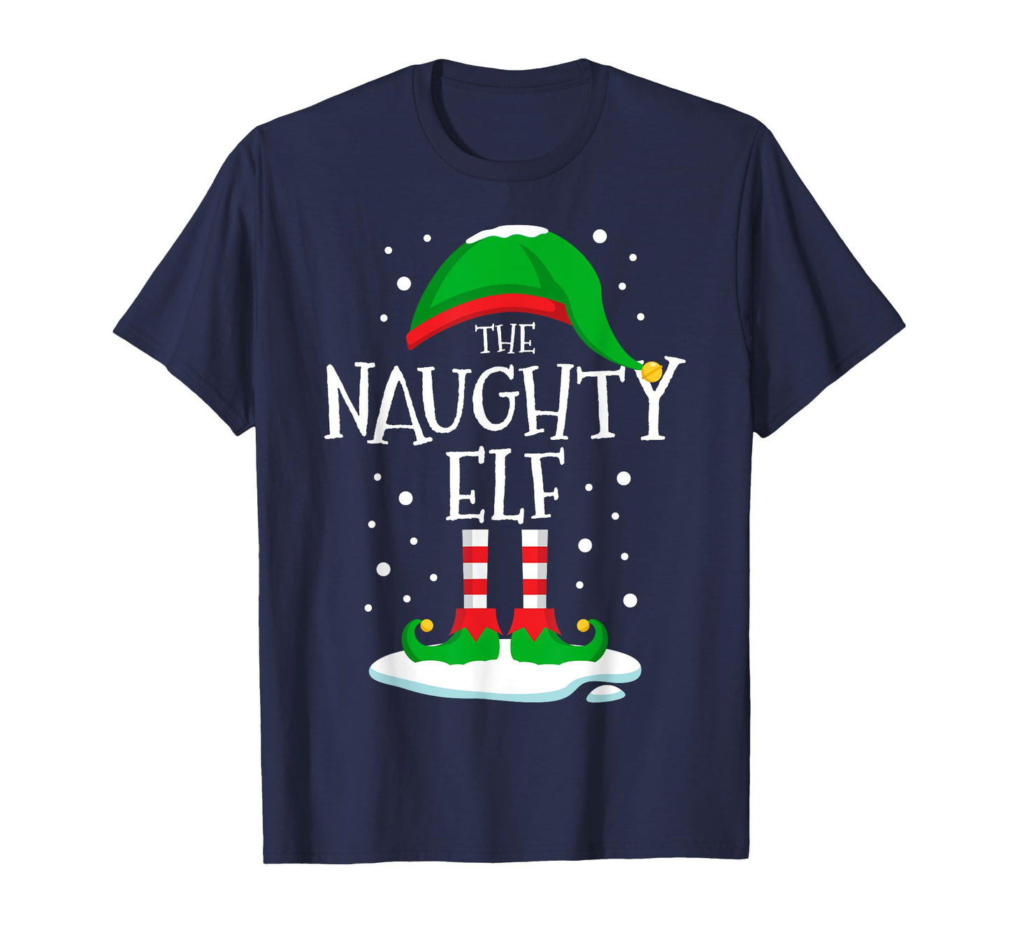 The Naughty Elf Christmas Family Matching Xmas Group Funny T-Shirt