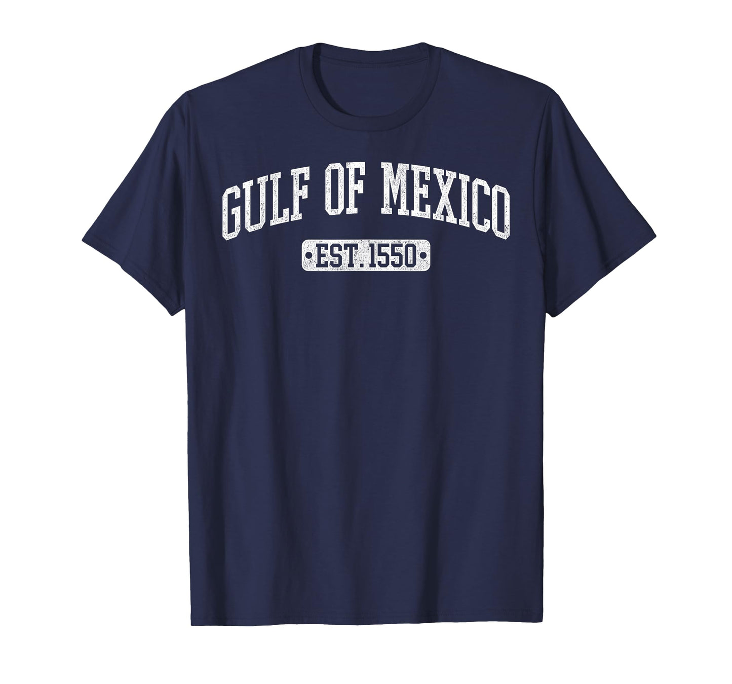 Retro Gulf of Mexico Est 1550 Mexican Flag for Men Women T-Shirt