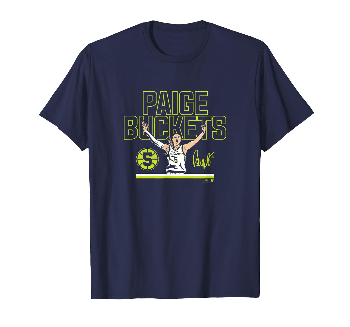 Paige Bueckers - Buckets Stripe (Navy) - Dallas Basketball T-Shirt