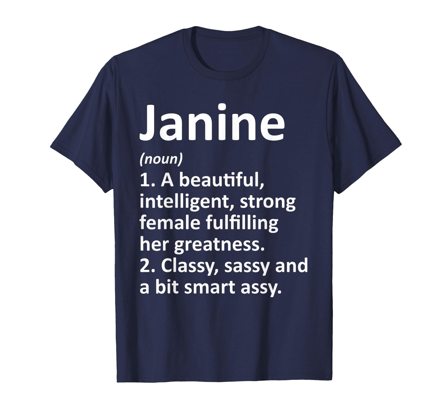 JANINE Definition Personalized Name Funny Christmas Gift T-Shirt