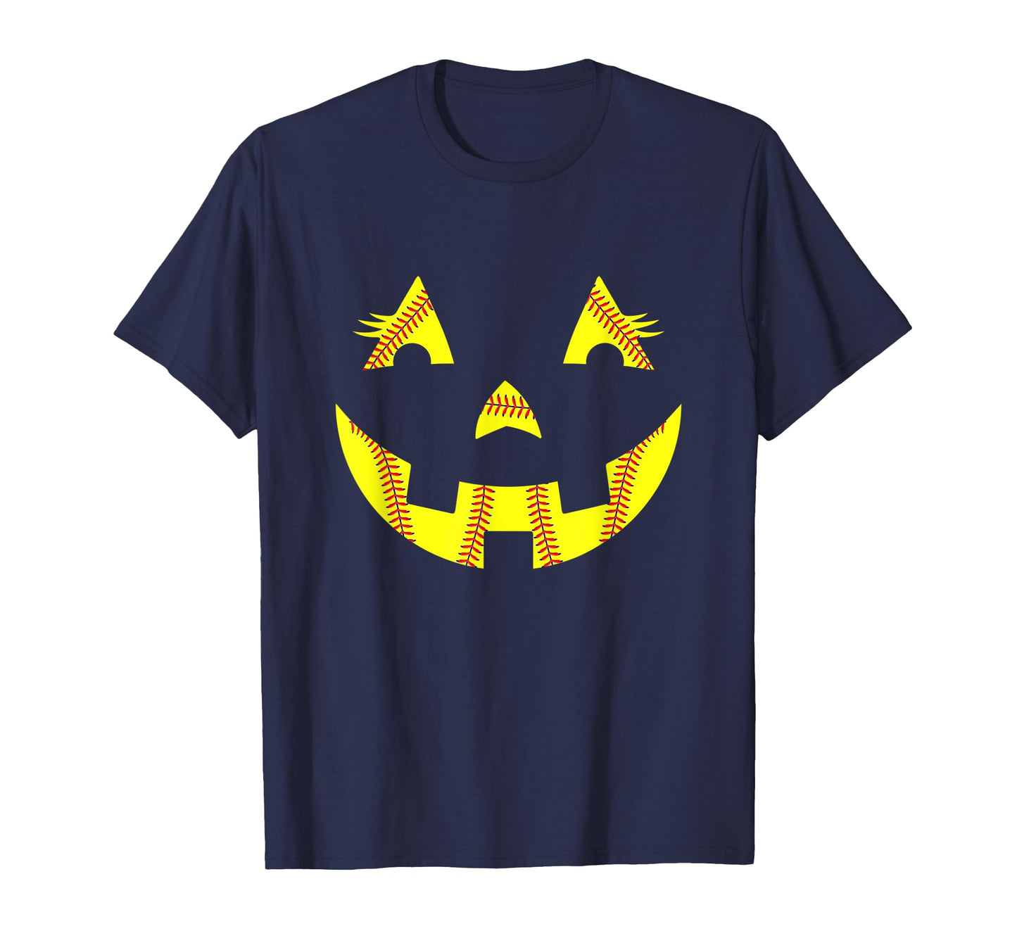 Jack O Lantern Softball Halloween Costume Mom Women Girls T-Shirt