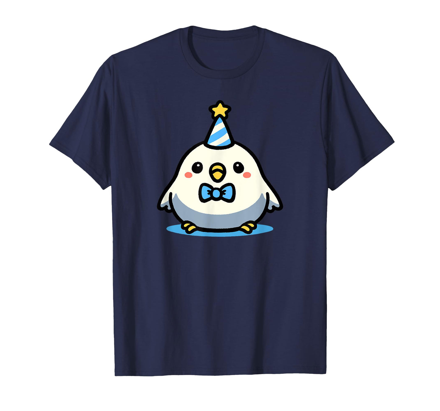 Kawaii Party Budgie Art Cute Parakeet Doodle T-Shirt
