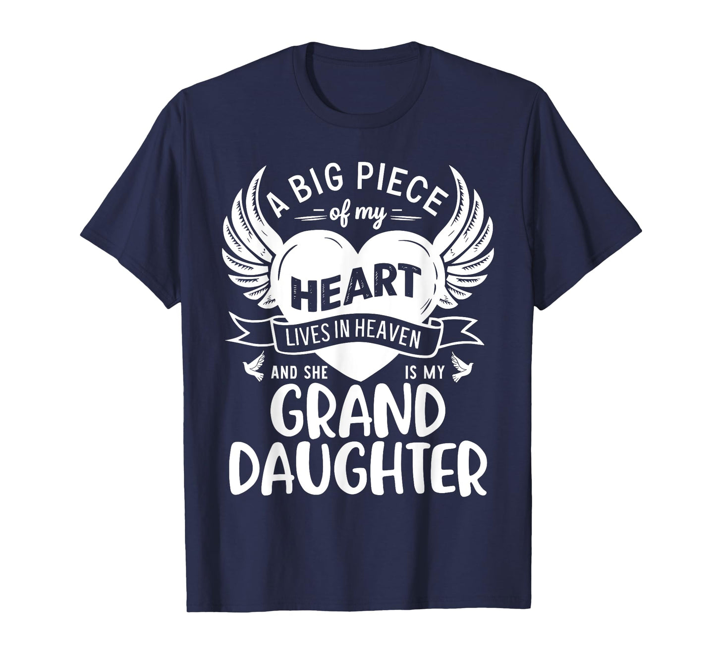 My Heart Lives In Heaven And She Is My Granddaughter Grandma T-Shirt