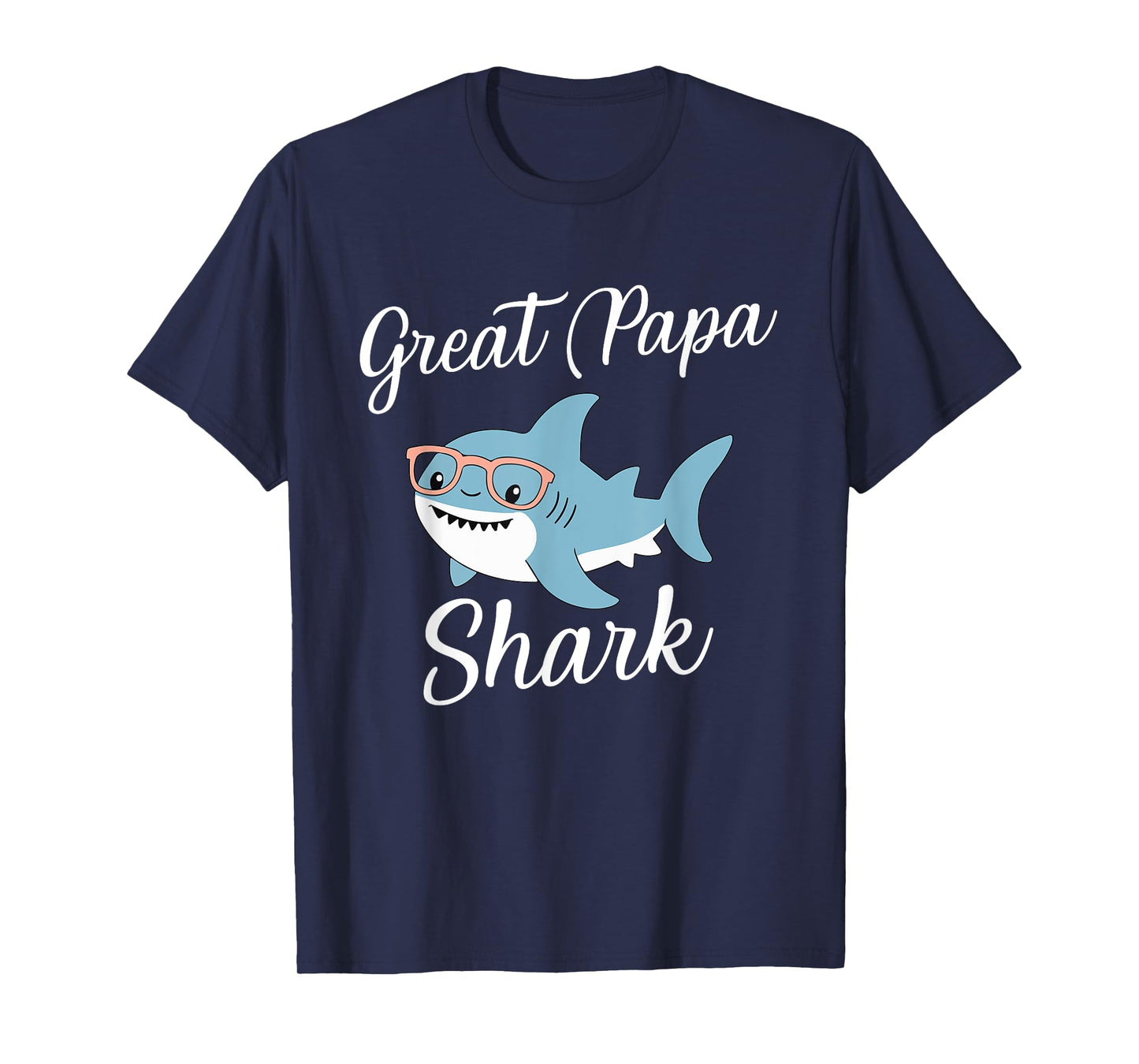 Great Papa Shark Funny Matching Family Grandpa T-Shirt