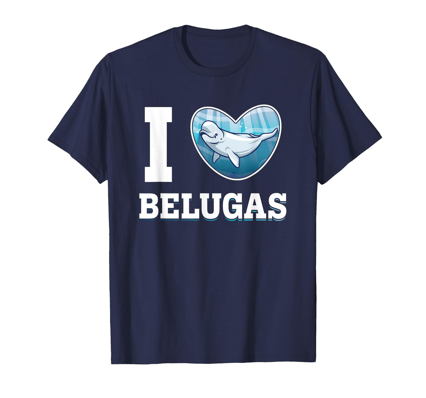 Funny Beluga Lover White Whale Aquatic Animals Beluga Whale T-Shirt
