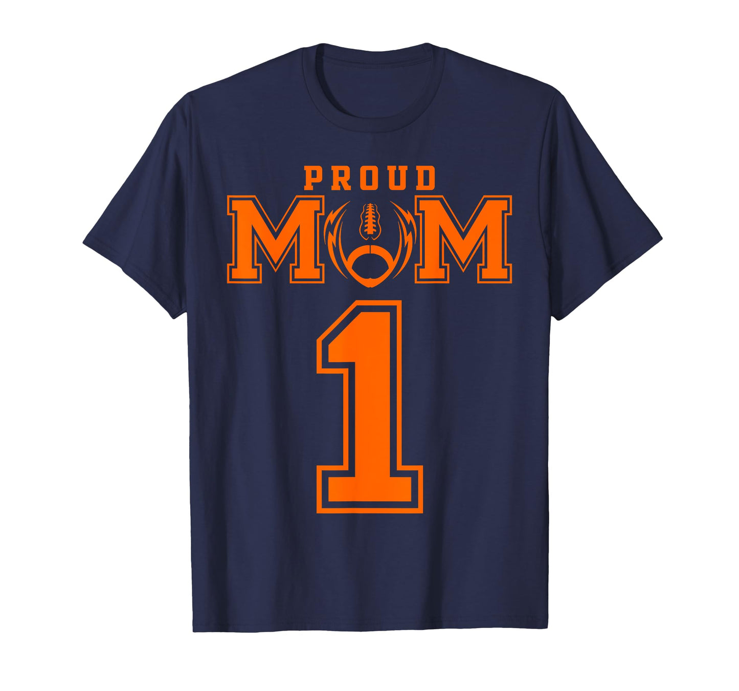 Custom Proud Football Mom Number 1 OR Personalized T-Shirt
