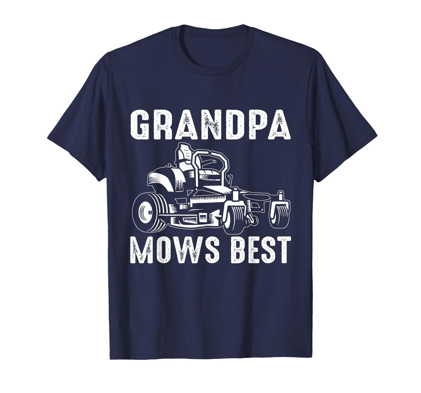 Grandpa Mows Best Funny Riding Mower Retro Mowing Grandpa T-Shirt