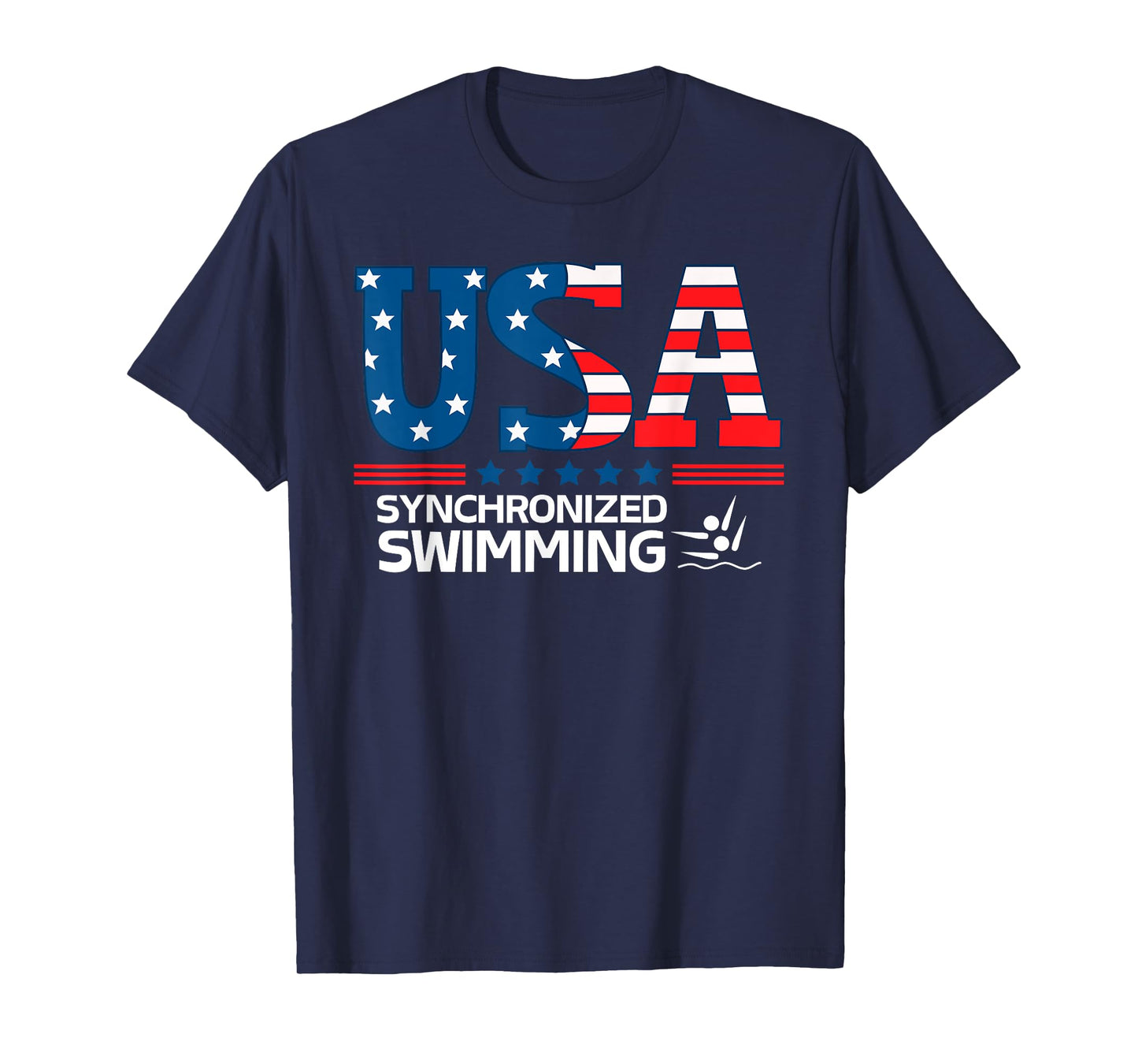 Synchronized Swimming United States Flag USA Sport swimming T-Shirt