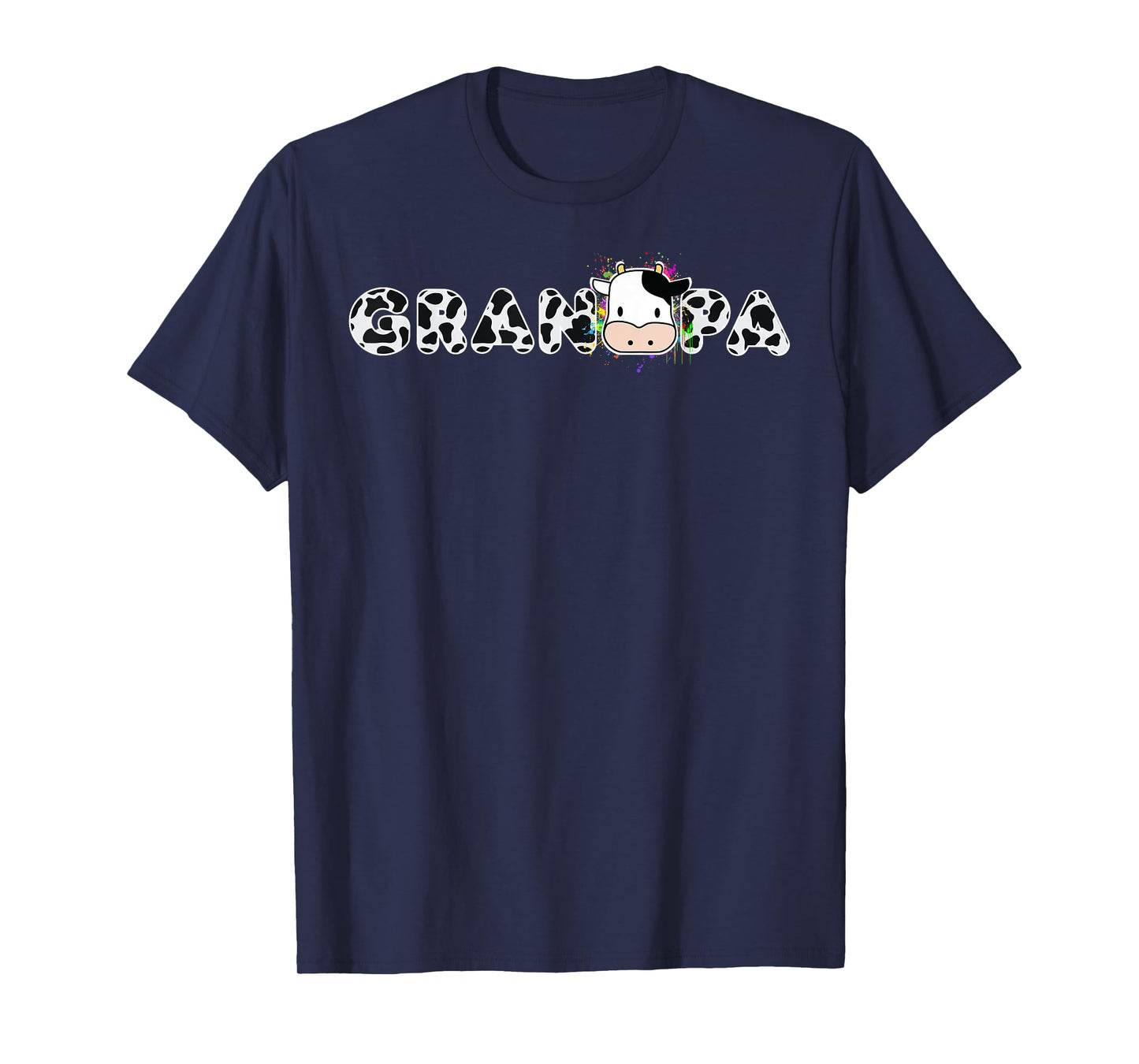 Cow Grandpa Birthday Farm Animals Grandpa Cow Farm Birthday T-Shirt