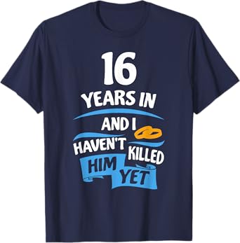 16 Years Anniversary Gift Idea for Her - 16th Wedding T-Shirt