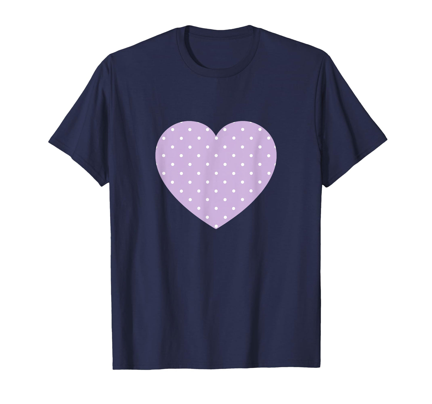 Light Purple White Polka Dot Pattern Cute Minimalist Graphic T-Shirt