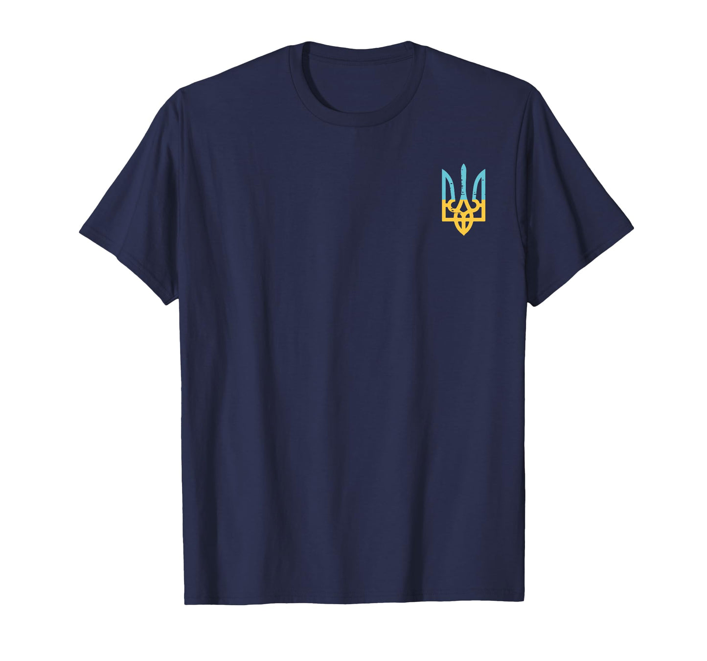 Ukraine Flag Trident Pocket Ukrainian Crest Women Men Kids T-Shirt