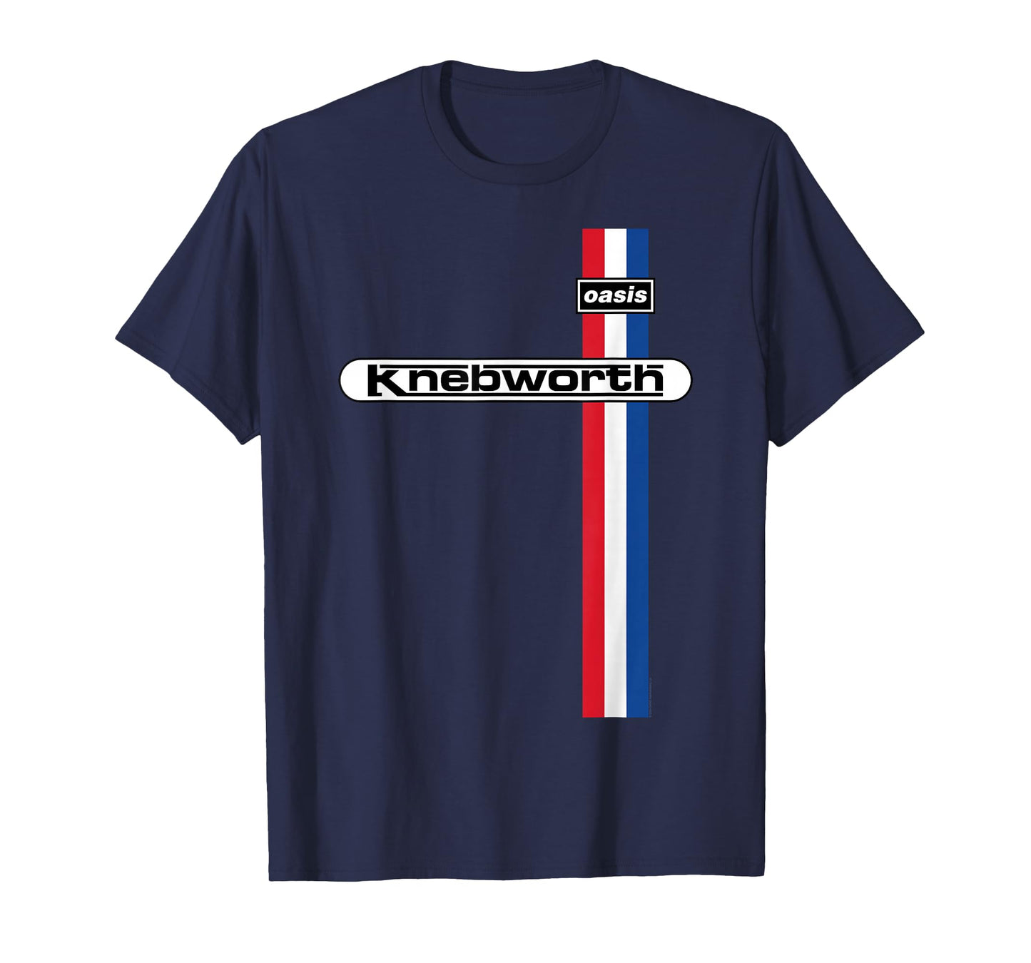 Oasis Navy T-Shirt for Unisex-Adults, Small, Blue, Short Sleeve, Crew Neck, Classic Fit