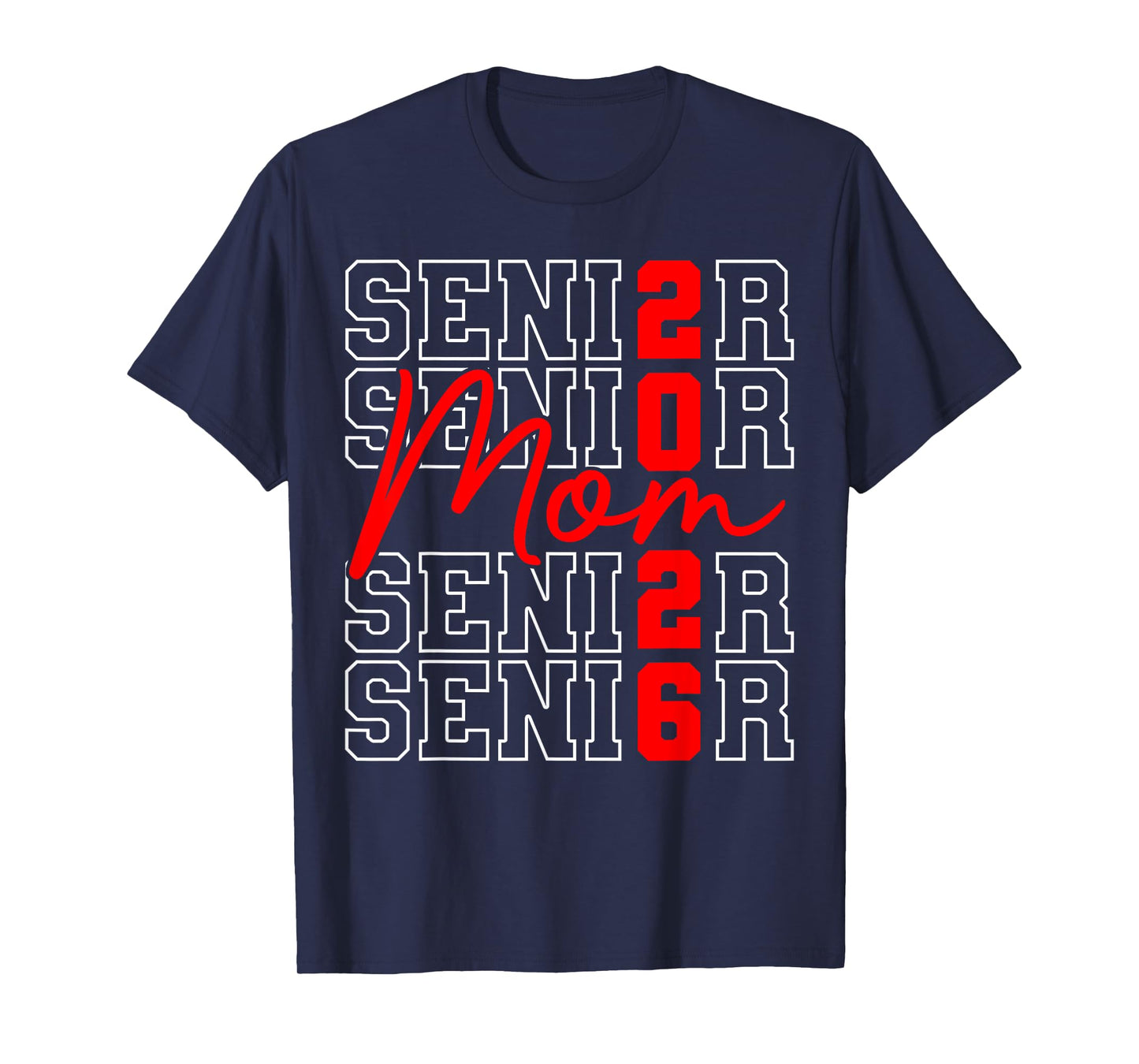 Retro Senior Mom 2026 Graduation Family Class Of 2026 T-Shirt