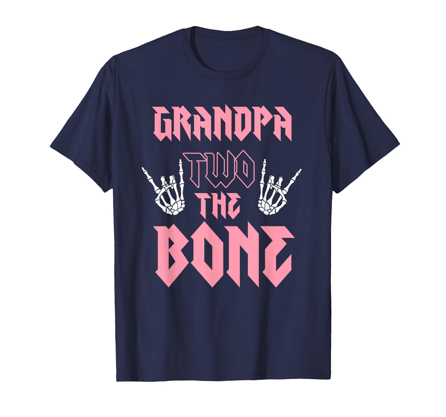 Grandpa Two the Bone Birthday 2 Years Old Birthday Girl T-Shirt