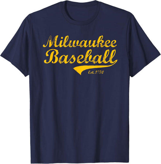 Classic Milwaukee Wisconsin Baseball Fan Retro Vintage T-Shirt