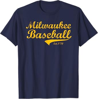 Classic Milwaukee Wisconsin Baseball Fan Retro Vintage T-Shirt