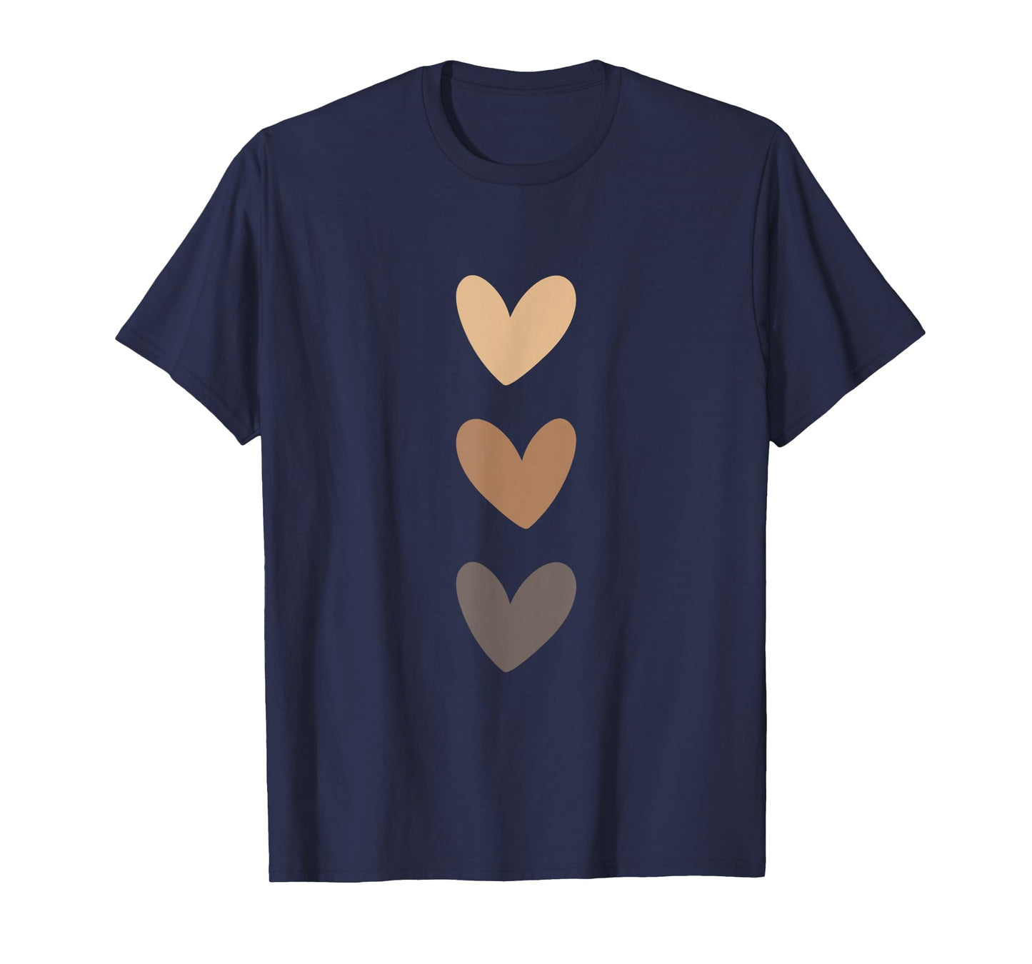 Heart Brown Graphic Drawing Heart Love Minimalist T-Shirt