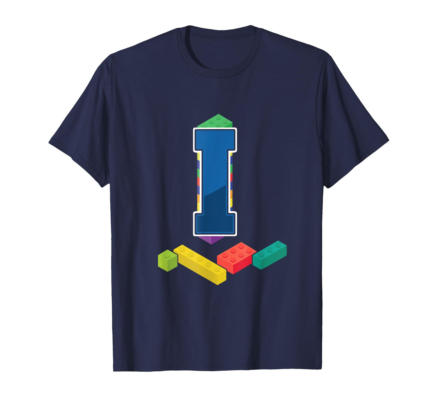 Letter I Master Builder Alphabet Last Name Building Blocks T-Shirt