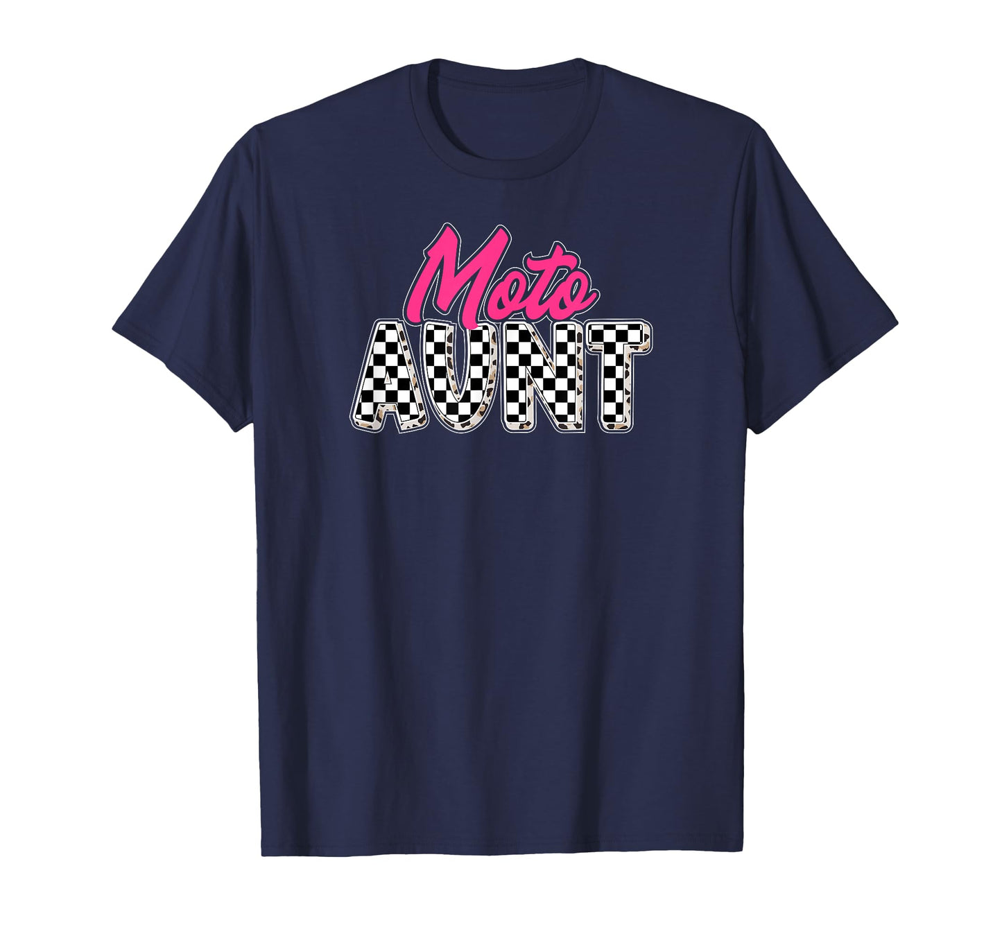Moto Aunt Leopard Motocross Aunt Of A Motocross Rider Auntie T-Shirt
