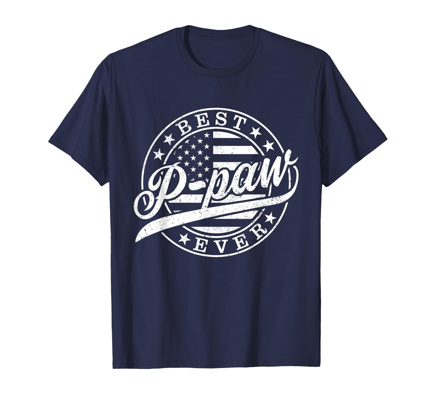 Best P-paw Ever American US Flag Funny Father's Day T-Shirt