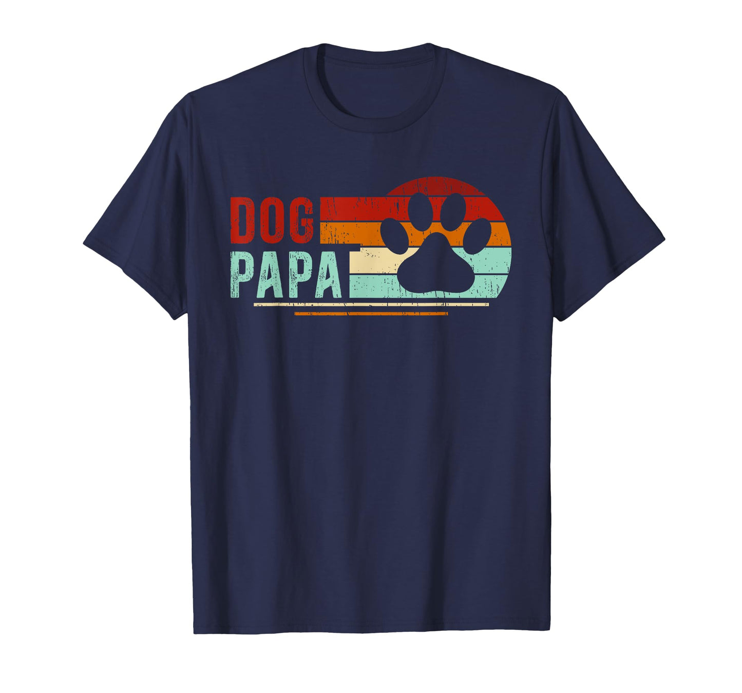Dog Papa Retro Dog Lover Papa Dog Owner Papa T-Shirt