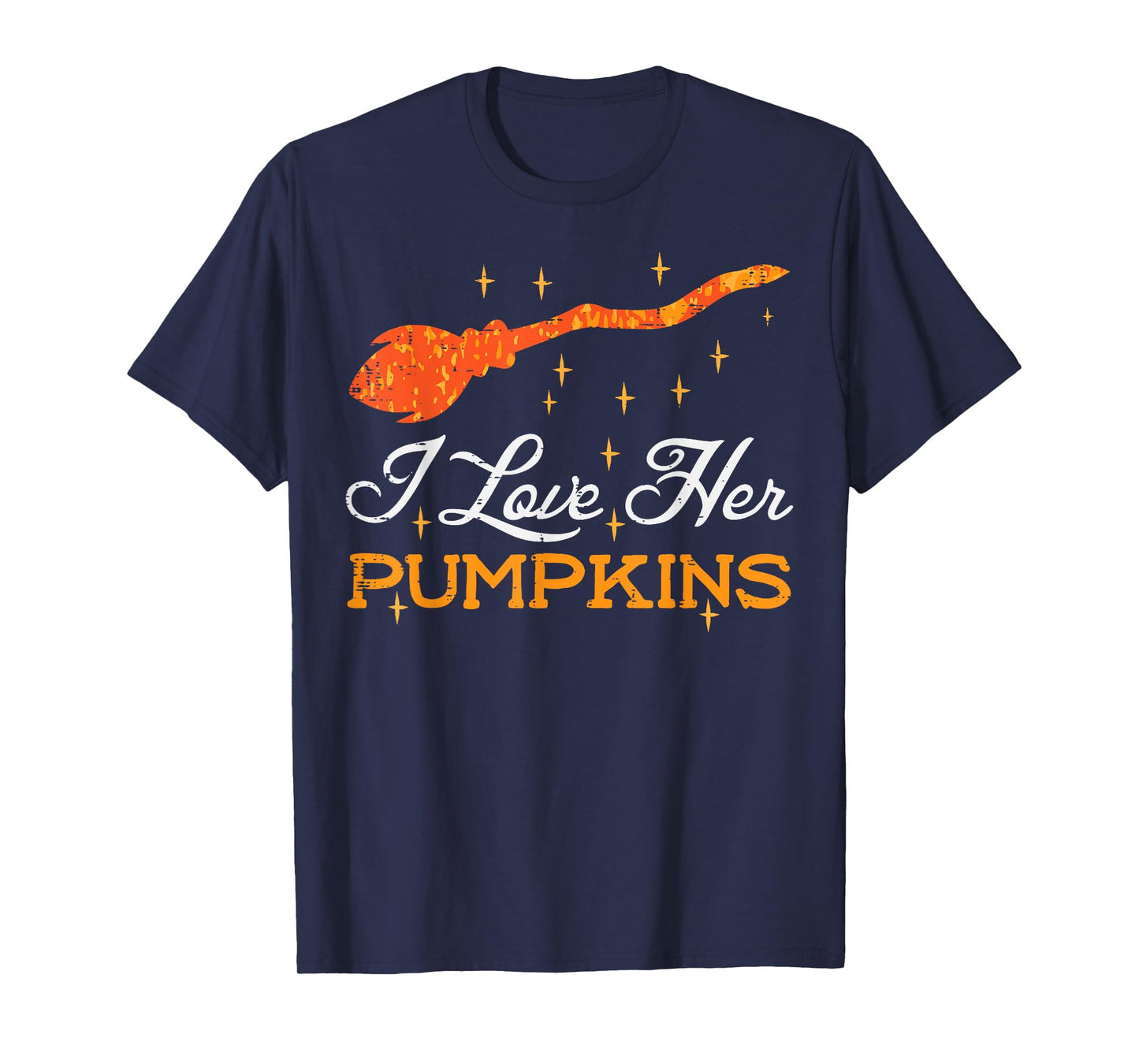 Halloween I Love Her Pumpkins Matching Couple Costume Men T-Shirt