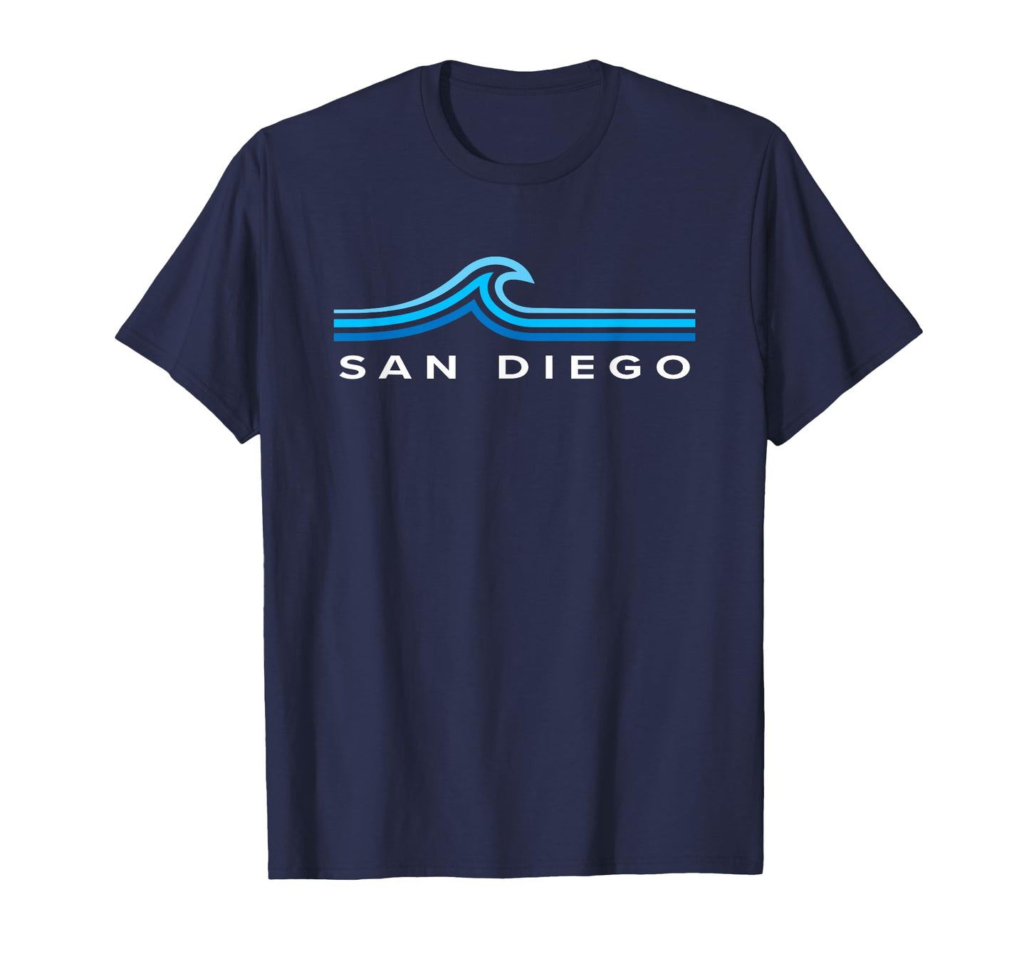 San Diego California Souvenir Waves Vintage Mens Womens Boys T-Shirt