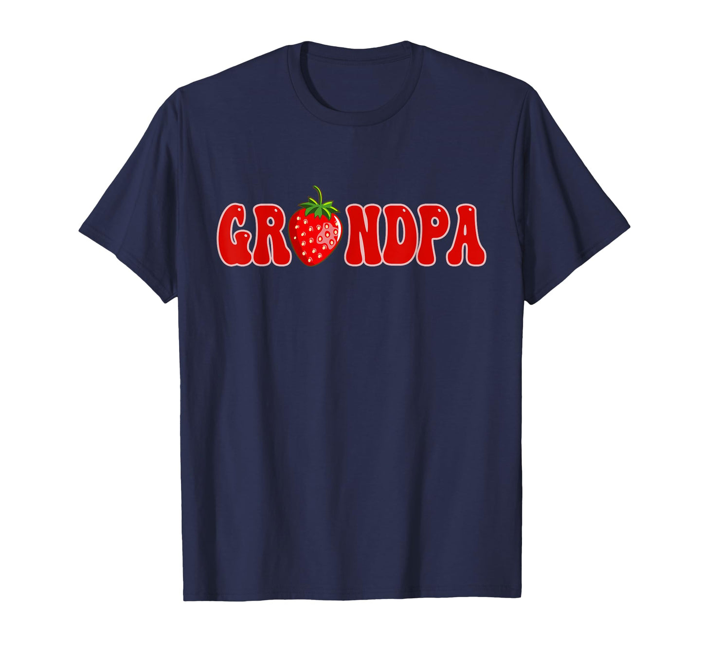 Funny Strawberry Grandpa Fruit 1st Birthday Family Matching T-Shirt