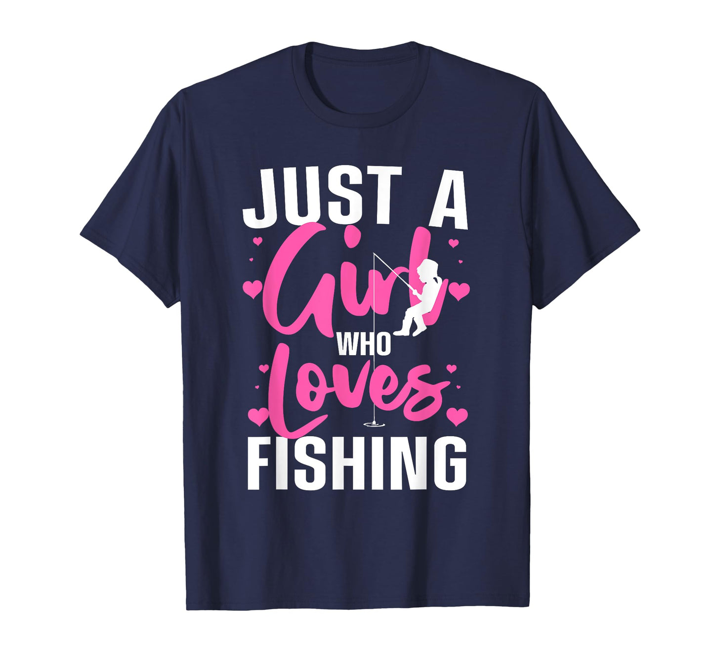 Funny Fishing Design For Girls Women Kids Angler Fish Lover T-Shirt