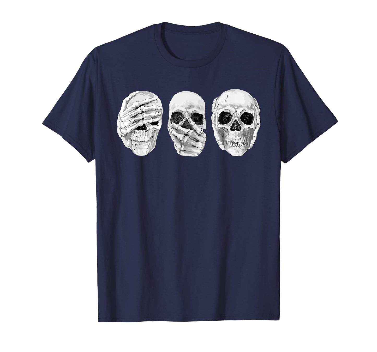 Hear See Speak No Evil Gothic Skulls T-Shirt