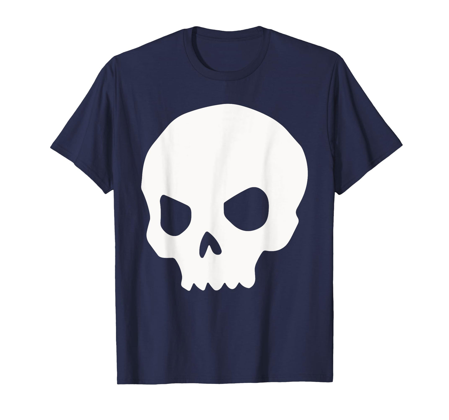 White Halloween Skeleton Silhouette Goth Punk Rock Skull T-Shirt